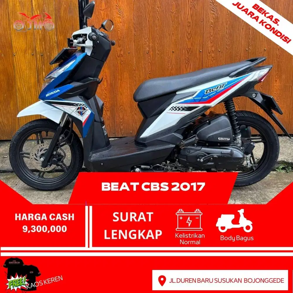 BEAT CBS 2017 SURAT LENGKAP MESIN ADEM SIAP PAKAI COCOK BUAT WARA WIRI