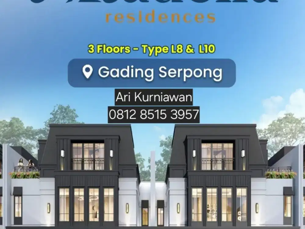 Cluster Altadena Residences Free Ppn Lebih Murah Dr Launching! Lebar 8 & 10