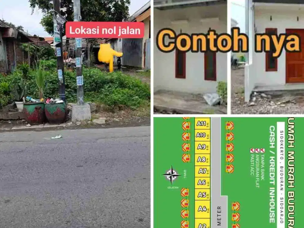 Rumah murah nol jalan aspal hanya 130 JT aja Sidokerto Buduran Sidoarjo
