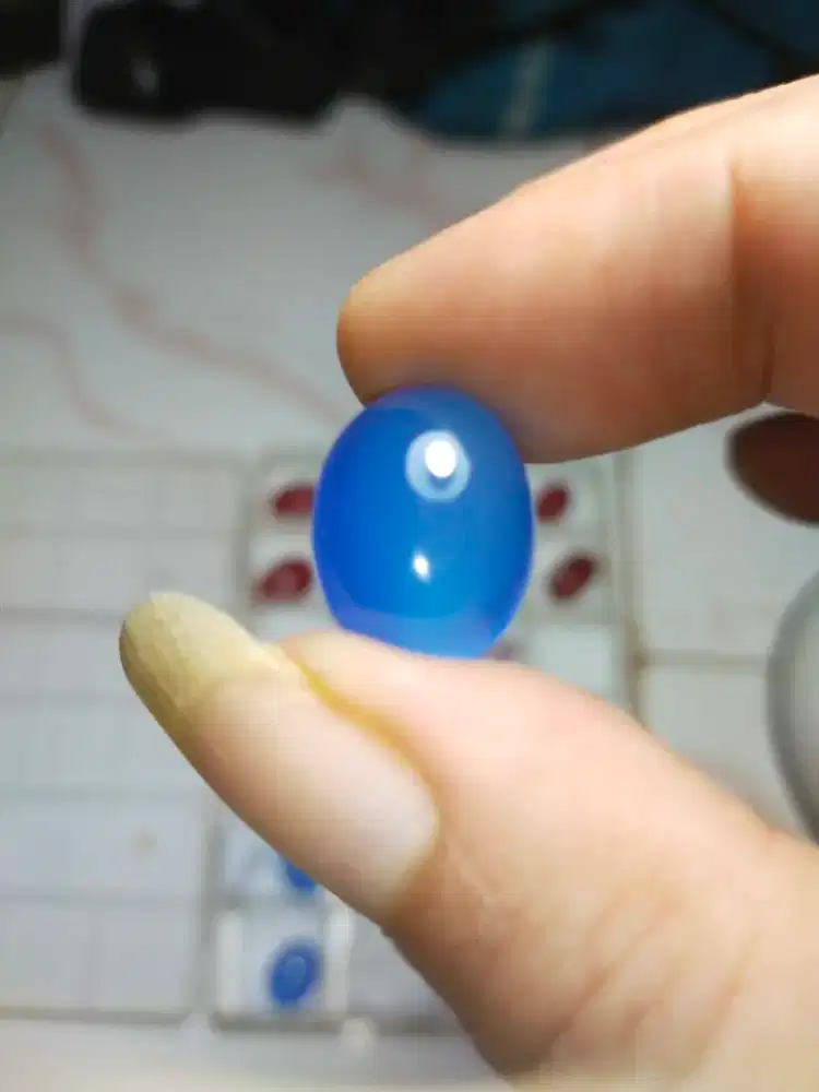 Natural Blue  Chalcedon Dim.19.5x14.8x8.8 Mewah