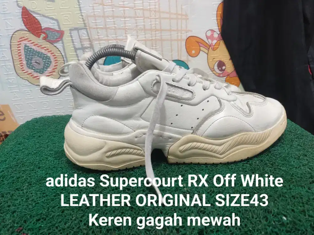 ADIDAS SUPERCOURT RX OFF WHITE ORIGINAL SIZE43 kndisi ok99% asli