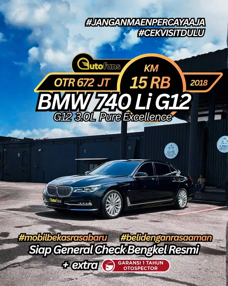 Km 15 Rb BMW 740Li G12 3.0 2019/2020 bmw 740i G12 3.0L pure excellence