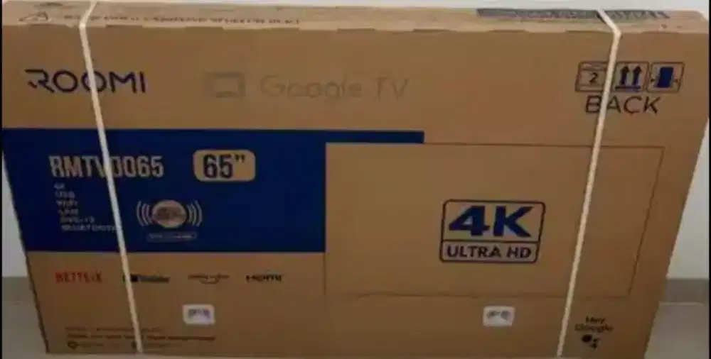 ROOMI Google TV 65 Inch LED 4K Ultra HD Anti Glare HDR Dolby Audio