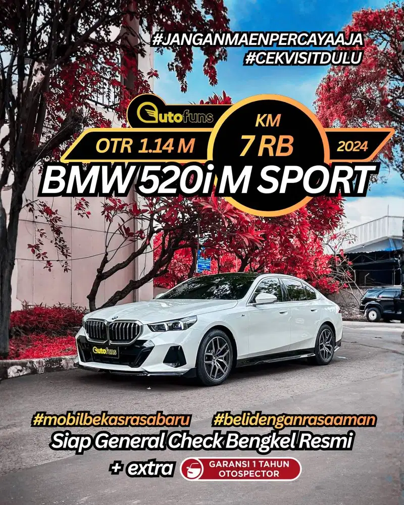 Km 7 Rb BMW 520i Msport 2024 new model BMW 520i