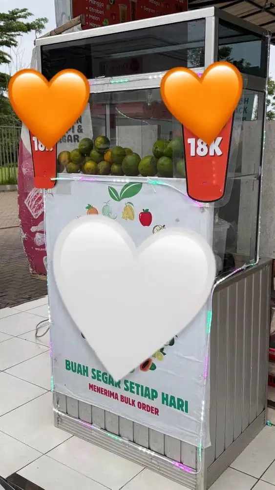 ETALASE MAKANAN / JUS / MINUMAN 1M