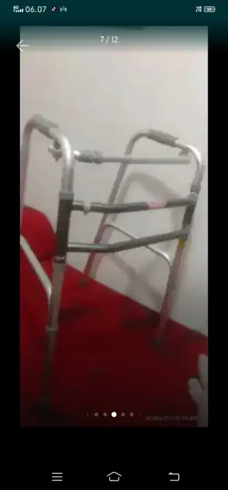 Jual-cpt Gress BaruBU:Tongkat besi Alumunium premium kaki 4 U/Manula