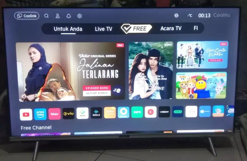 TV LED 40 INC COOCAA (ANDROID+DIGITAL) LKP BAGUS & NORMAL #Wisma Asri#