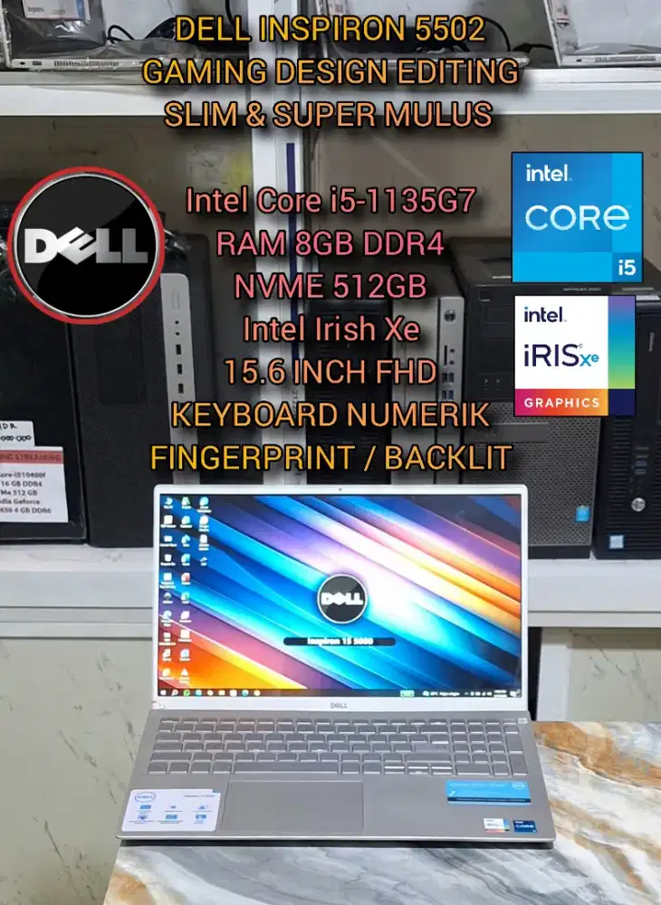 LAPTOP DELL CORE i5 11th SSD 512GB LAPTOP  LAPTOP EDITING LAPTOP CODIN