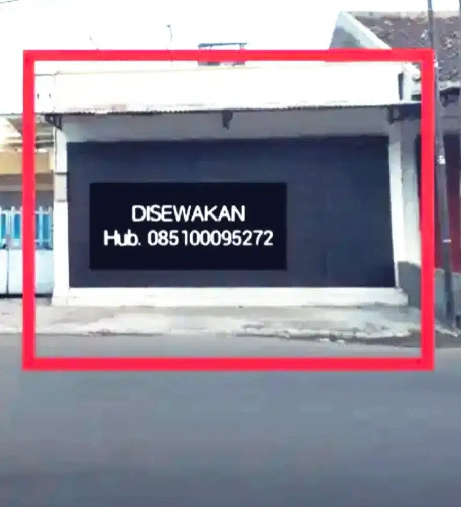 Disewakan kios di Jalan Raya Slamet Riyadi Kartasura