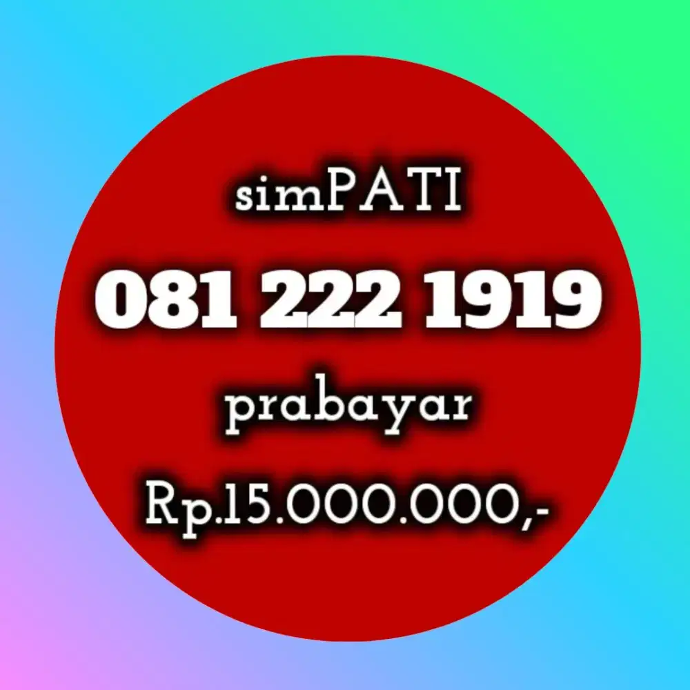 NOMOR CANTIK KOLEKSI SIMPATI 1919