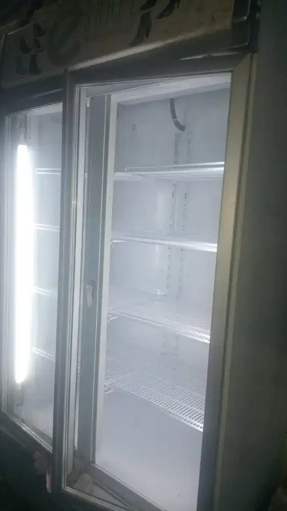 Kulkas kaca 2 pintu 1050 liter bisa bntu kirim