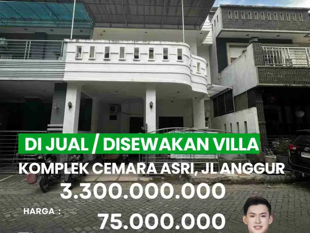 DIJUAL DAN DISEWAKAN VILLA SIAP HUNI FURNISHED DI KOMPLEK CEMARA ASRI JL ANGGUR