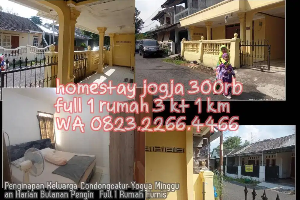 Penginapan Keluarga Condongcatur Yogya Mingguan Harian Bulanan Pengin