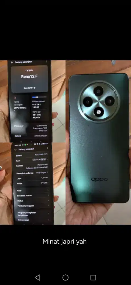 Jual hp Oppo reno 12f