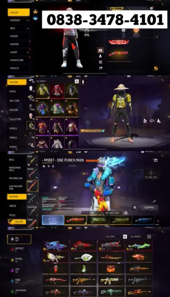 Jual Akun Free Fire Milik Pribadi Data Aman