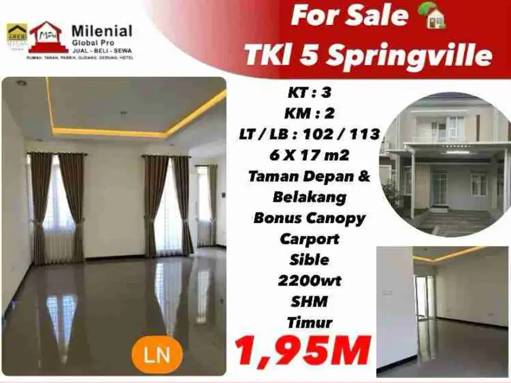 JUAL RUMAH TKI V SPRINGVILLE