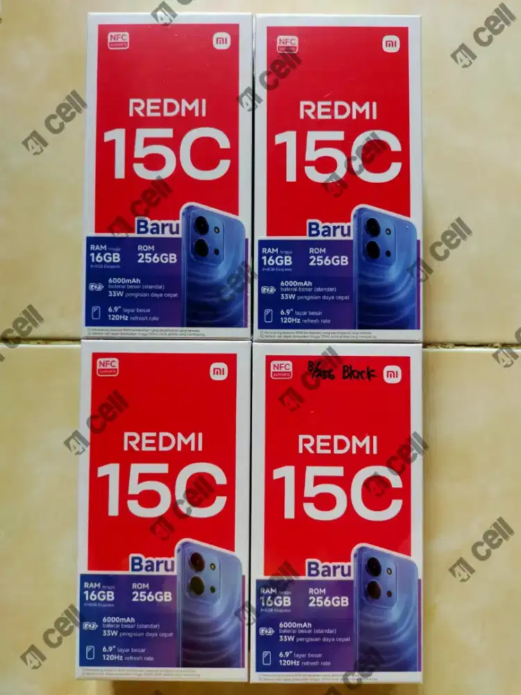 Redmi 15C ram 8/256 100% baru Termurah