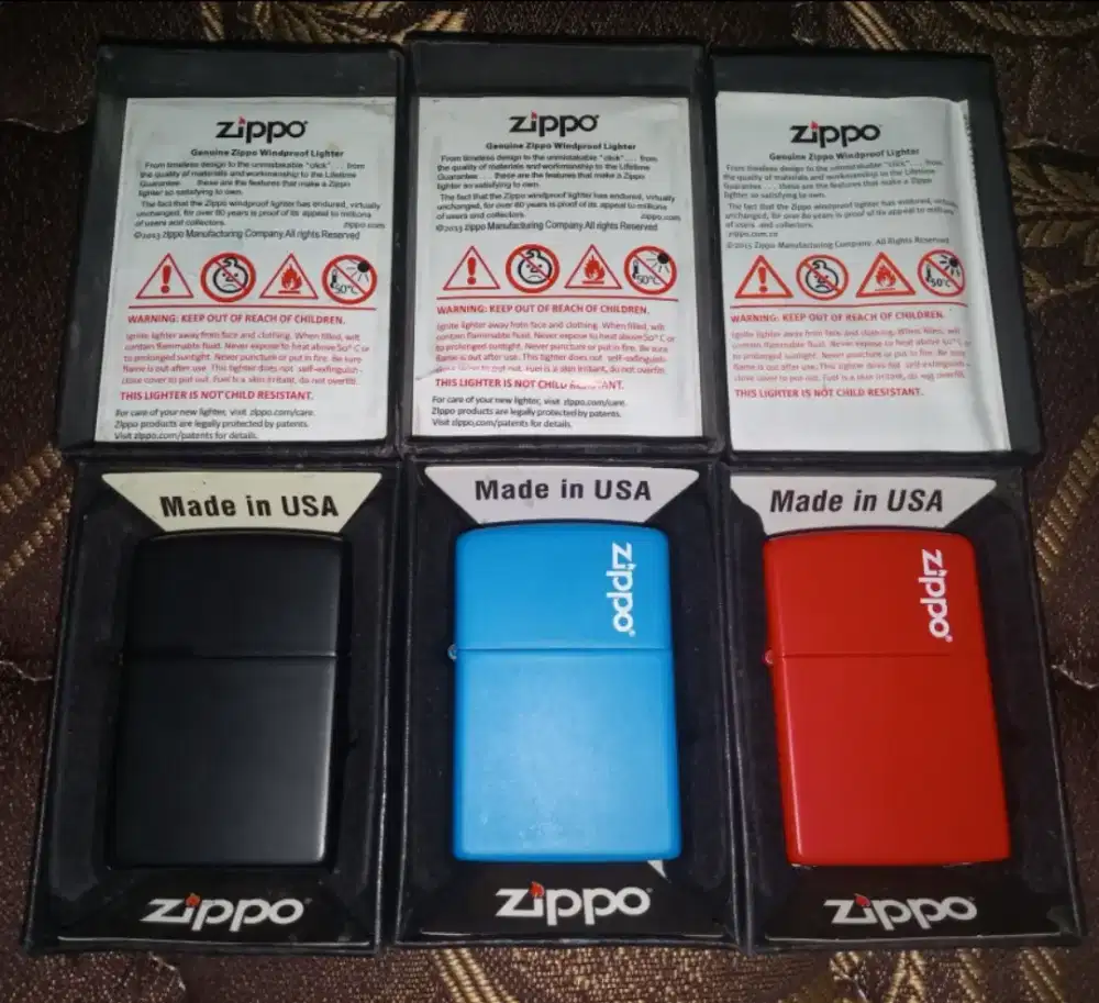 Korek Zippo ada 3 pilihan warna