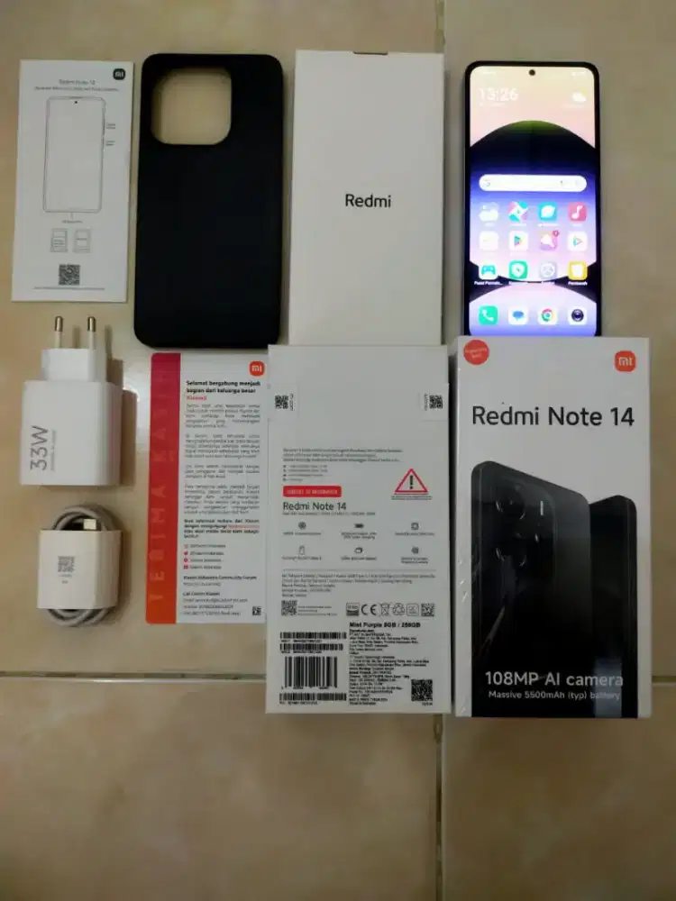 Redmi note 14 8/256 seperti baru