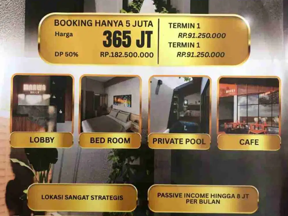 VILLA MURAH DENGAN PRIVATE POOL DEKAT STADION MAGUWOHARJO