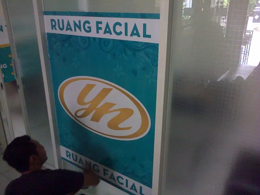 Cutting Stiker Sandblast Clinic Sticker buram ice sunglas klinik wajah