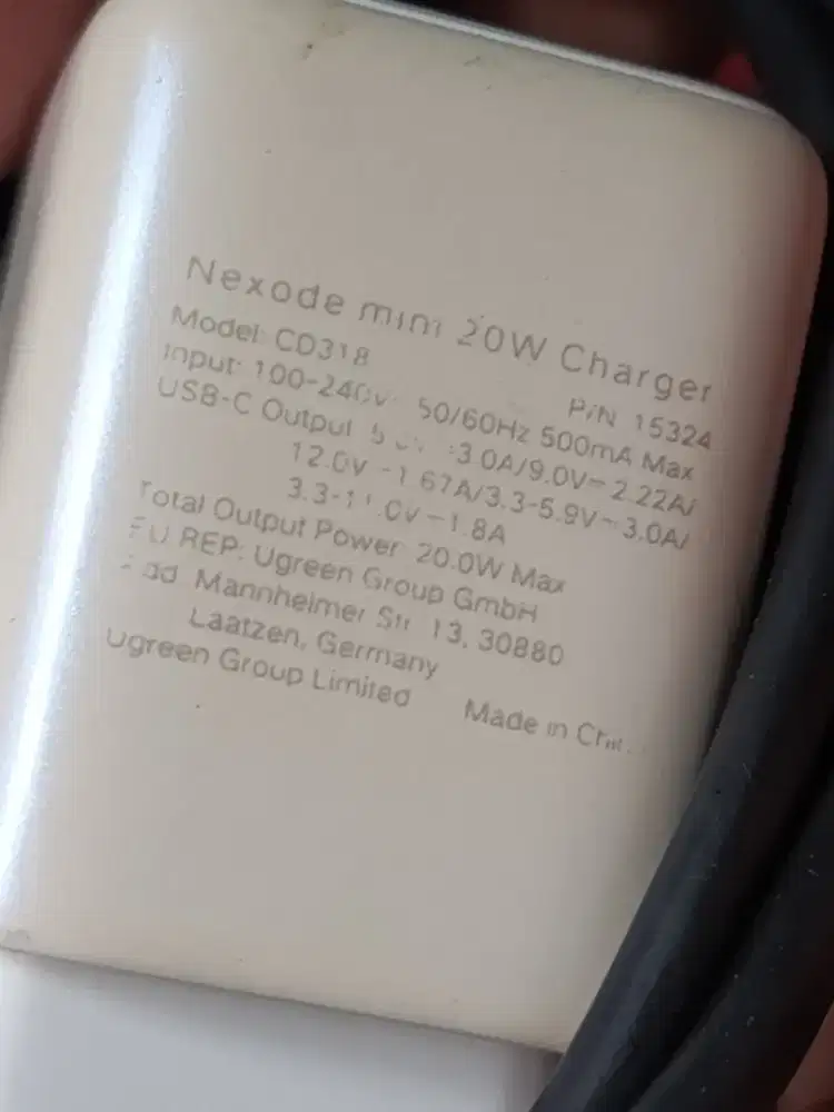 Charger Ugreen 20w plus kabel C-C Joss net