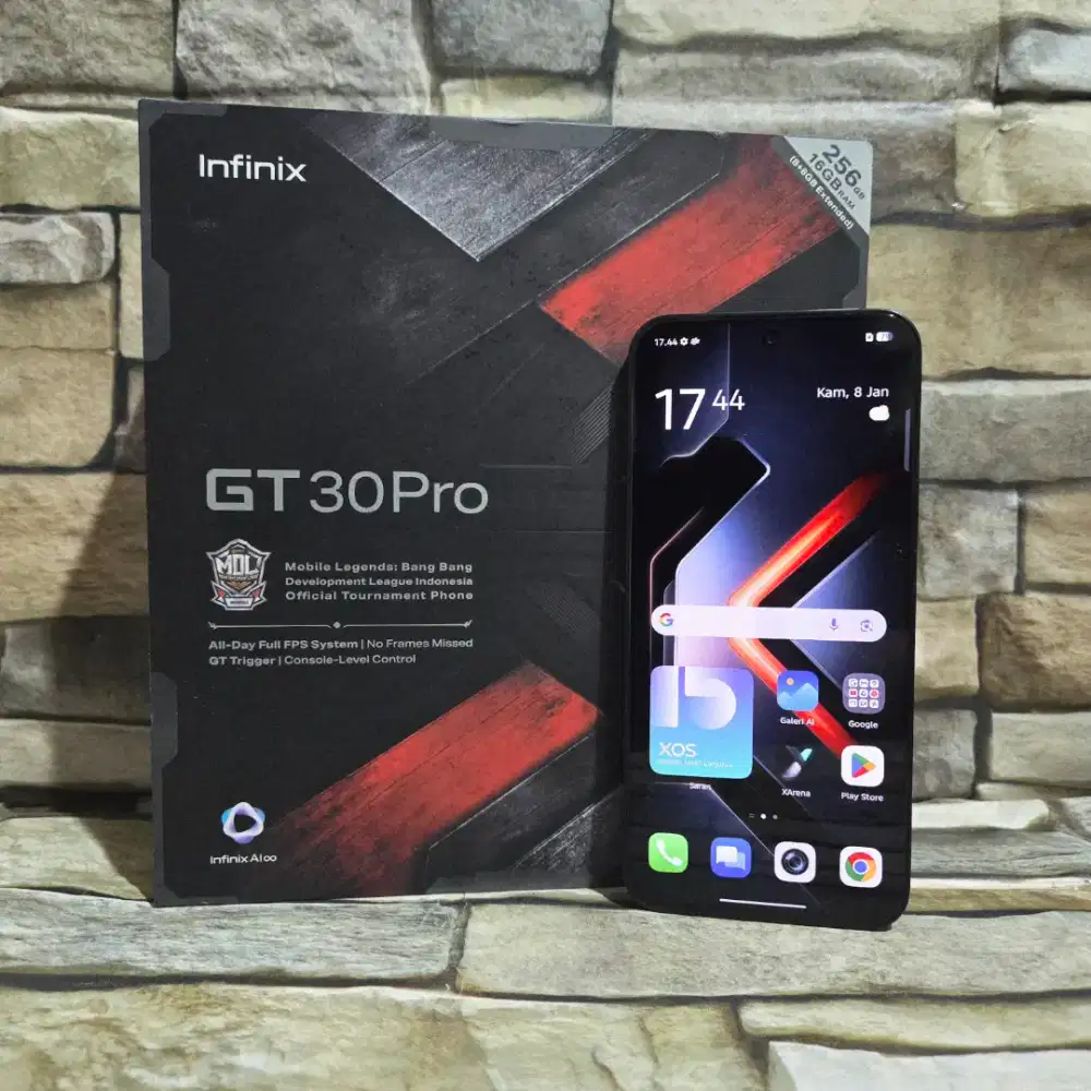 Infinix GT 30 Pro 8/256 Black Fulset segel mulus 99% like new Garansi