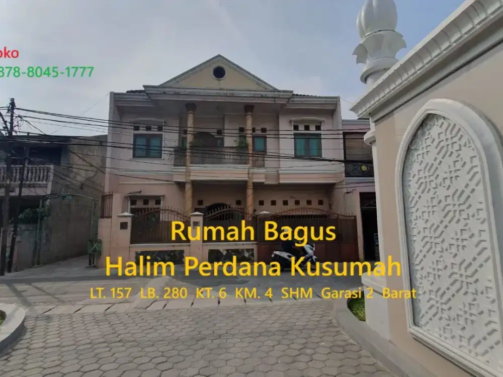 Rumah Megah 2 Lt Dekat Bandara Halim, Kebon Pala, Jakarta Timur