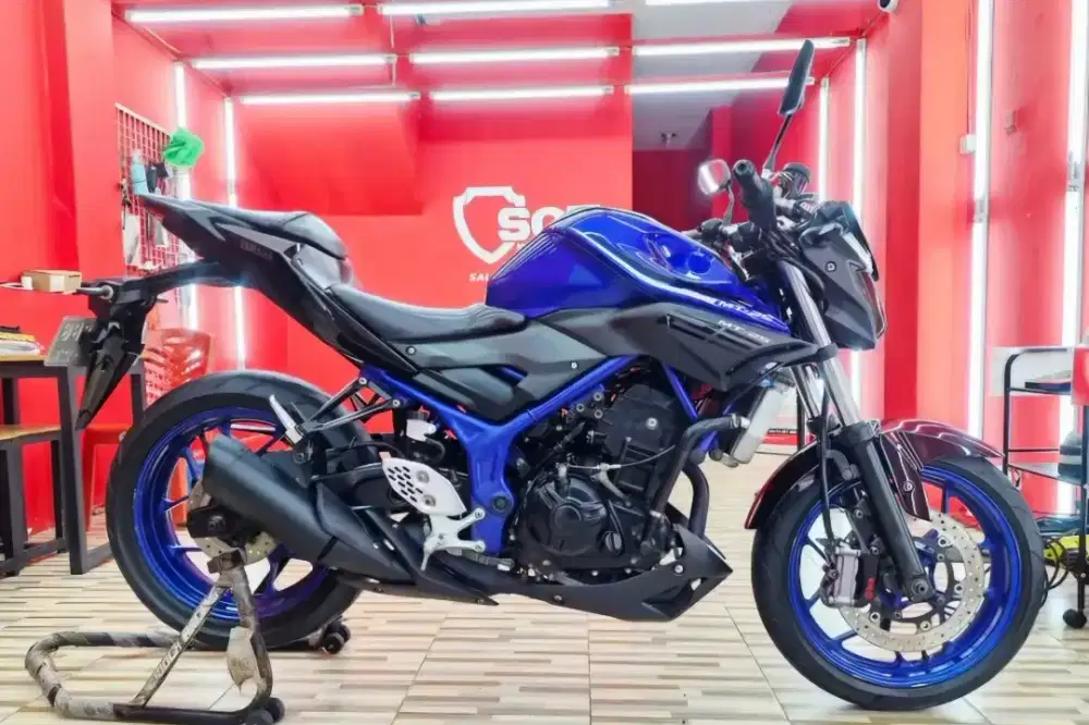 JualCpt90%LikeNew Modif 4Jt PjkDes26 YAMAHA MT25 2017 BIRU