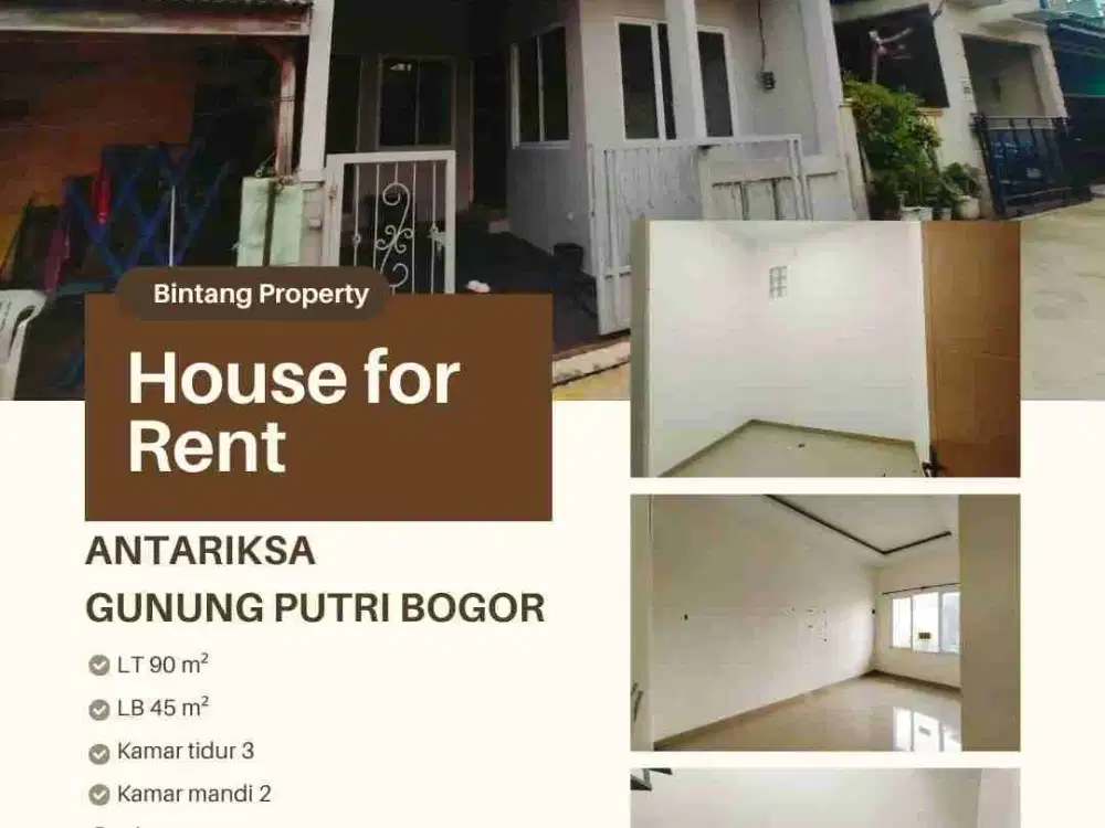 RUMAH SIAP HUNI di area Cikeas Disewakan !!