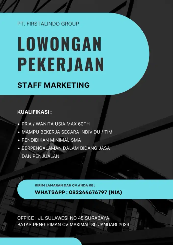 loker staff marketing