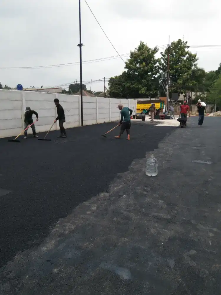 Aspal hotmix karpot garasi rumah