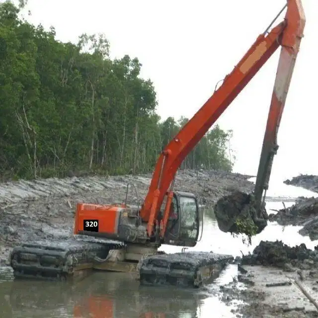 amphibious excavator swamp backhoe floating