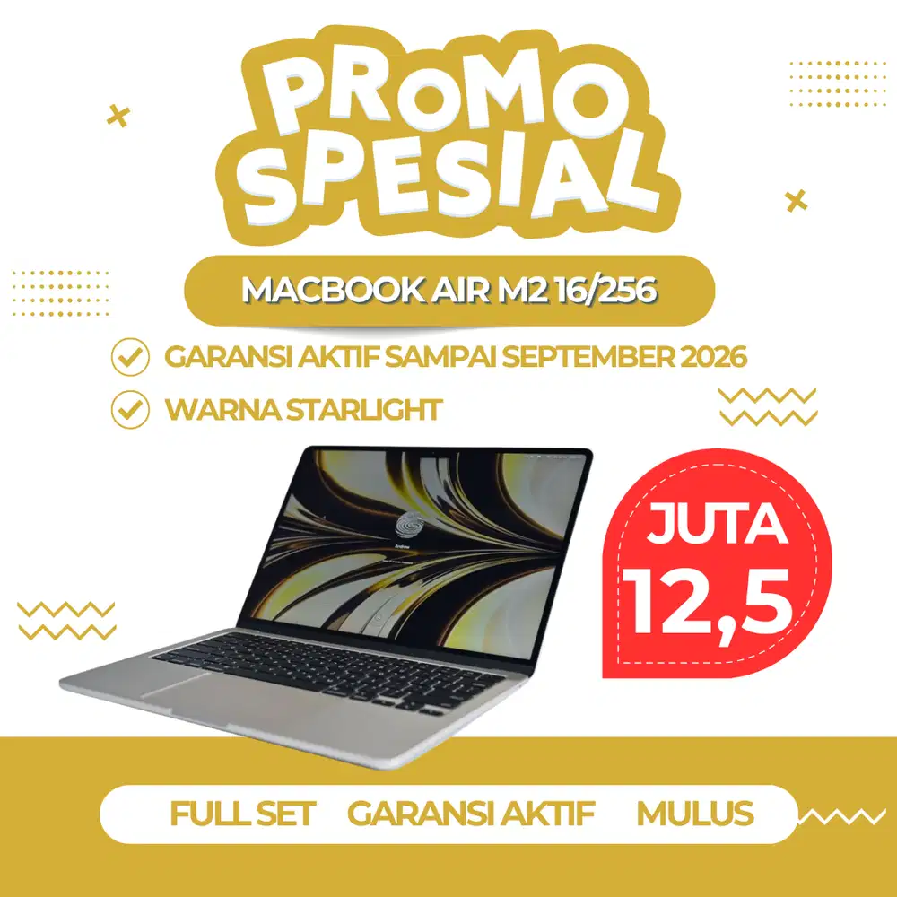 MacBook Air M2 16/256 warna STARLIGHT