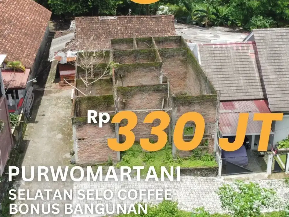 Jual Tanah Purwomartani Selatan Selo Coffee Bonus Bangunan