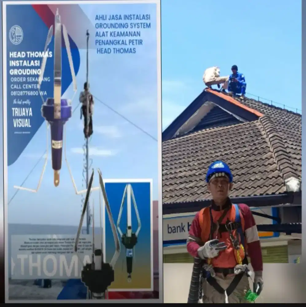 Ahli jasa pasang penangkal petir dan grounding mesin