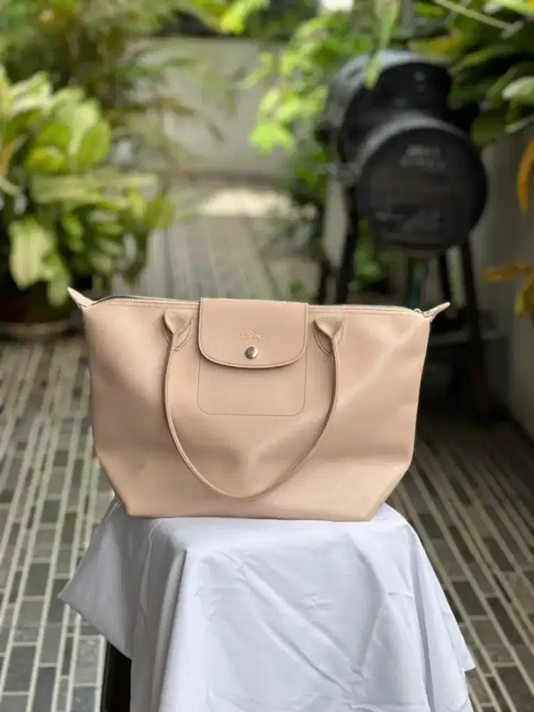 Tas Longchamp neo preloved nude pink blush ori