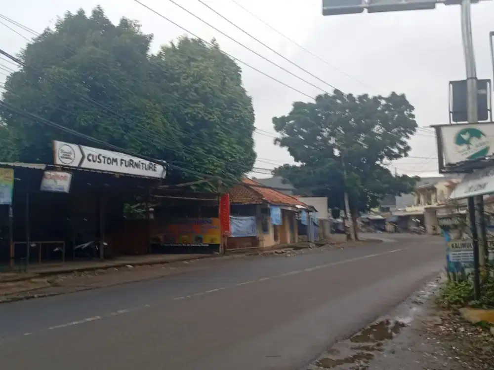 Tanah  Pinggir Jalan Raya Kalimulya Depok bonus kios dan kontrakan