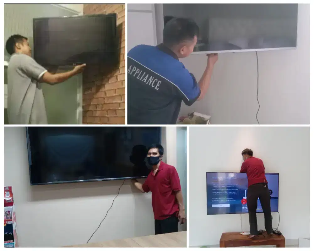 Pasangkan bracket dan Braket +pasang terimarapih breket briket led tv