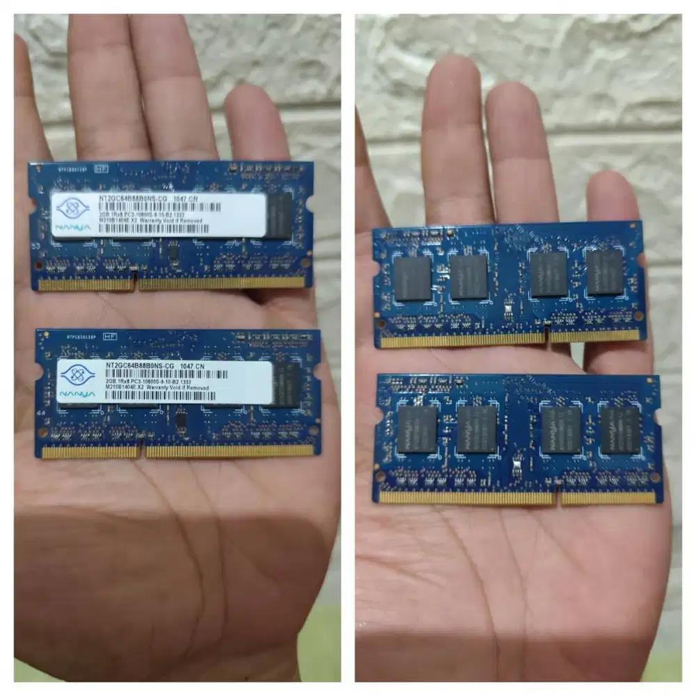 RAM 4GB (2x 2GB) DDR3 10600S 1333MHz for Laptop