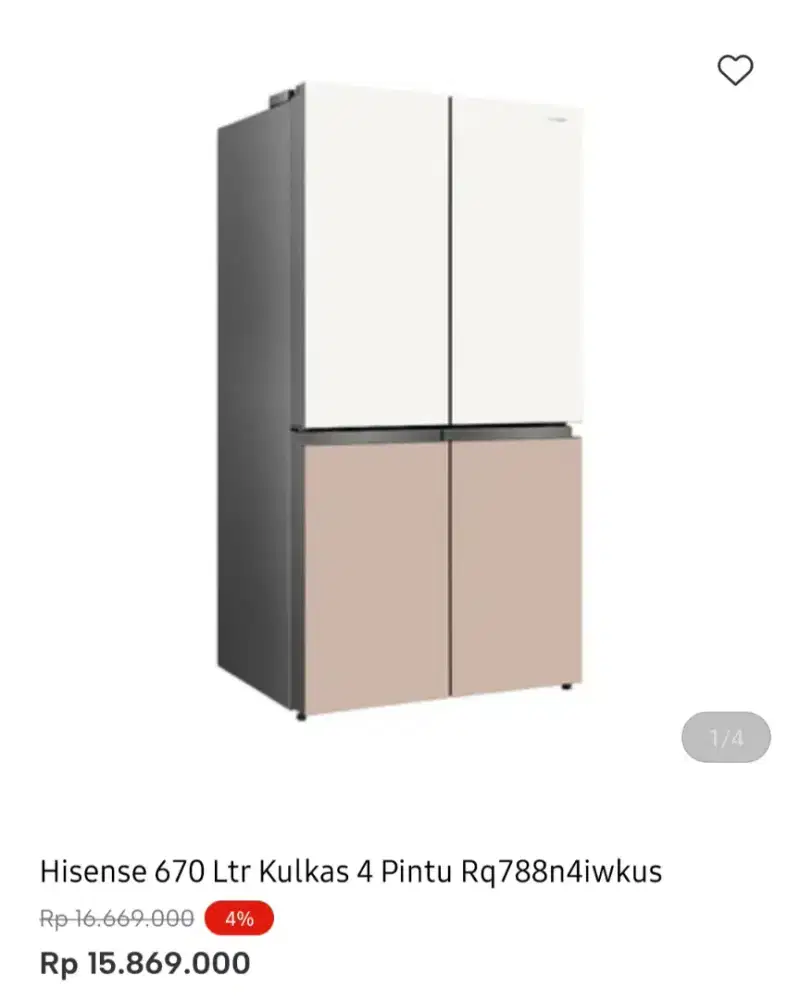 KULKAS HISENSE MULTIDOOR 670 liter