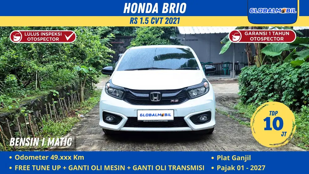 Honda Brio RS 2021 Matic | Kredit Ringan DP 10 JT