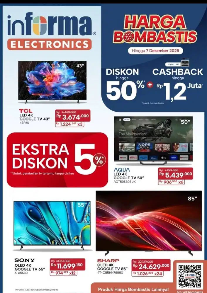 TV Sharp baru dan bergaransi