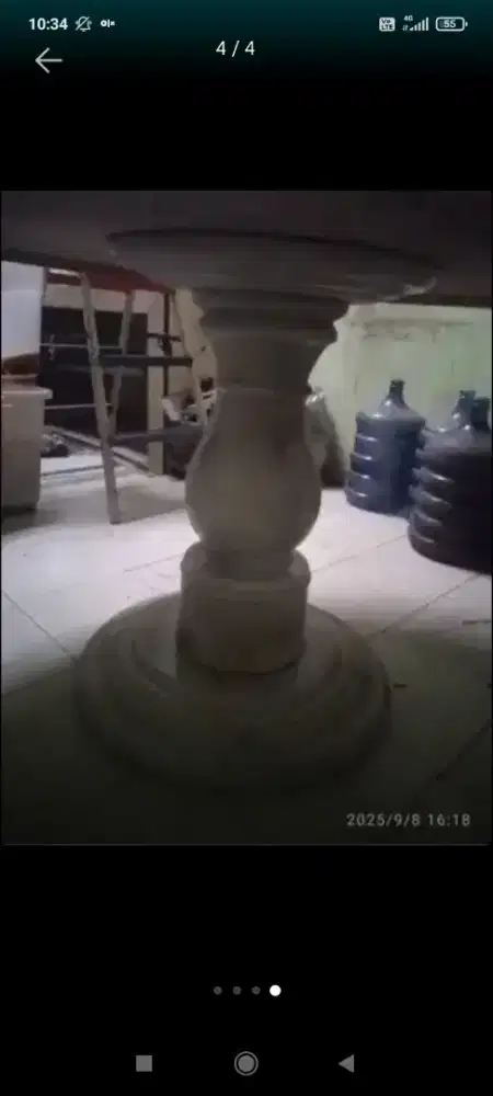 Meja makan marmer 165