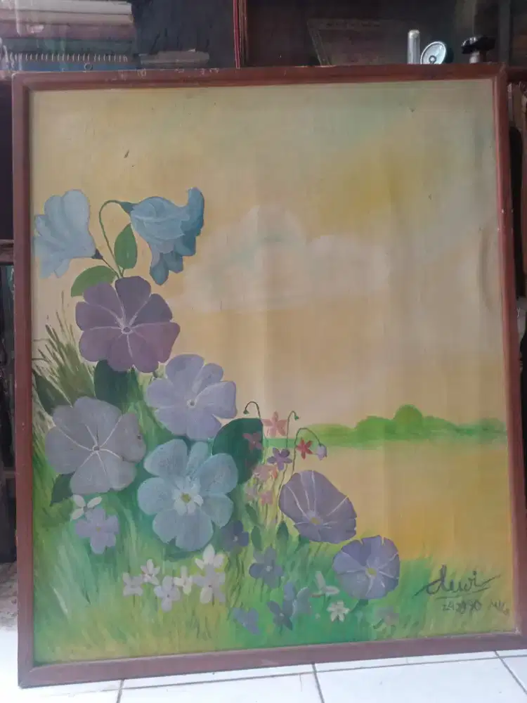 Lukisan bunga vintage usia 35th