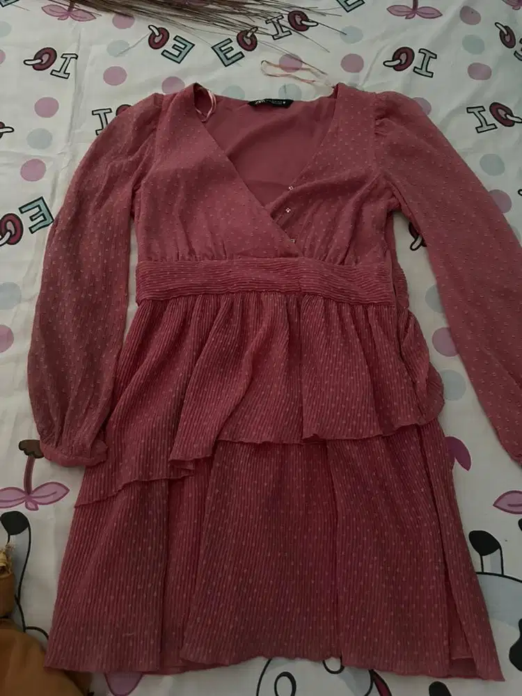 Dress zara warna pink