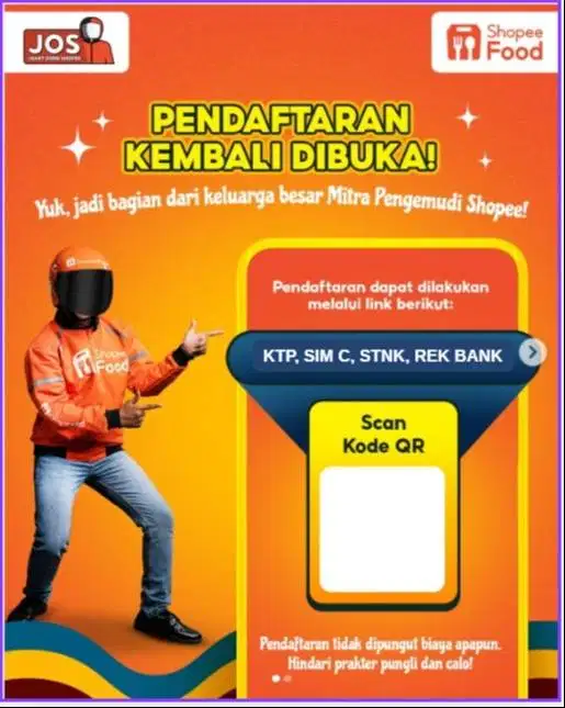 Lowongan Kerja Mitra Driver Shopeefood