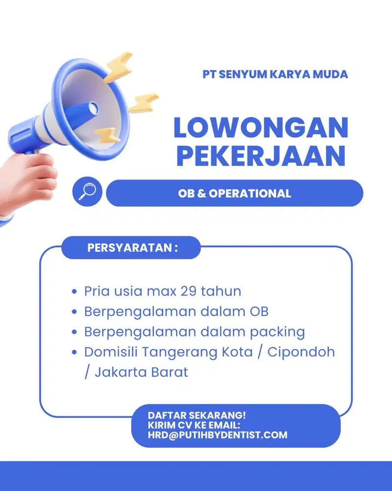 LOWONGAN KERJA OB & OPERATIONAL