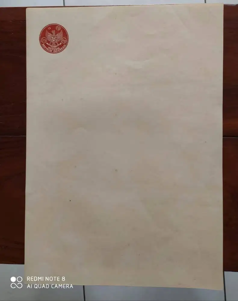 Dijual Kertas Segel lama Tahun 76 Belum Pernah Terpakai Dijamin Asli