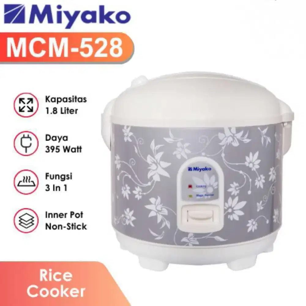 Magic Com Miyako MCM 528 Silver Flower 1,8 Liter